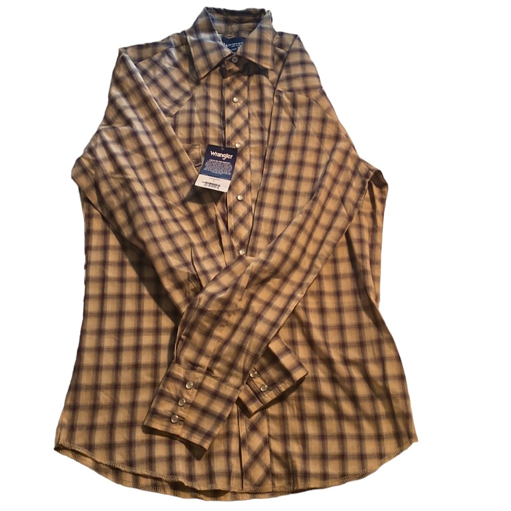- Wrangler® Men’s Long Sleeve Snap Down Shirt